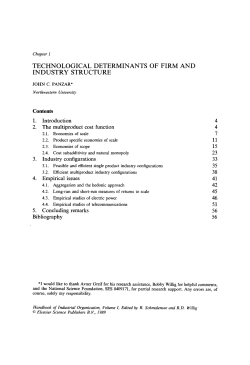 technological determinants of firm and industry structure