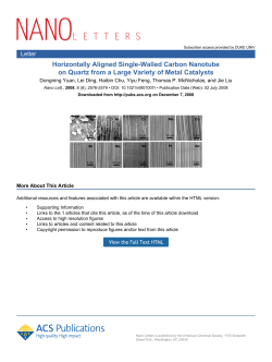 Horizontally Aligned Single-Walled Carbon