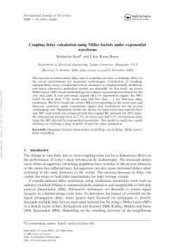 Coupling delay calculation using Miller factors under exponential
