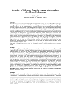 An ecology of difference: fence-line contrast photographs as