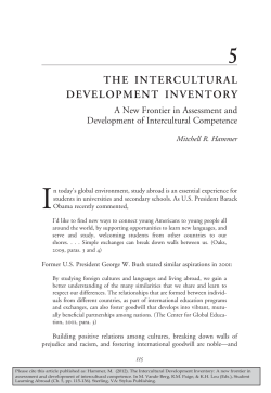 M.R. Hammer (2012) &ndash; IDI`s Impact in International Education