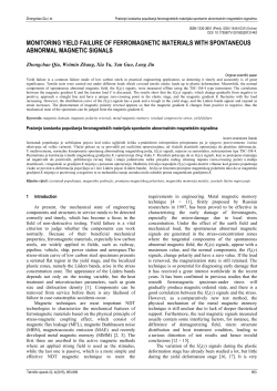 monitoring yield failure of ferromagnetic materials with spontaneous
