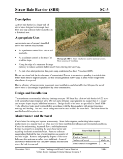 Straw Bale Barrier - Urban Drainage and Flood Control District