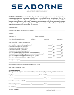 Applicant Initials ______ Are you able to meet attendance