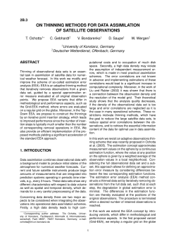 on thinning methods for data assimilation of satellite observations