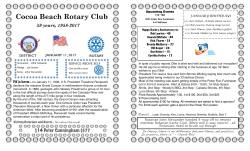 Newsletter -- January 11, 2017