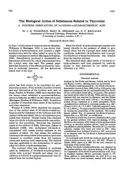 The Biological Action of Substances Related to Thyroxine