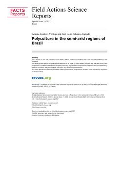 Polyculture in the semi-arid regions of Brazil
