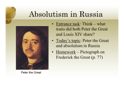 Absolutism in Russia