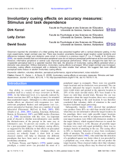 Involuntary cueing effects on accuracy measures: Stimulus and task