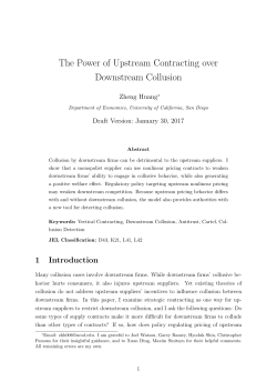 The Power of Upstream Contracting over Downstream Collusion