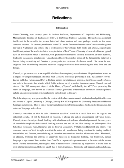 Language and Freedom - The Noam Chomsky Website