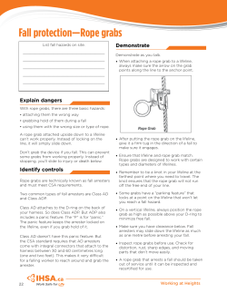 Fall protection&mdash;Rope grabs