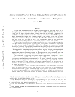 Proof Complexity Lower Bounds from Algebraic Circuit Complexity