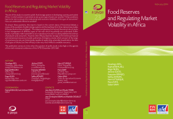 Food Reserves and Regulating Market Volatility in Africa
