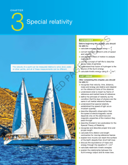 CHAPTER 3 Special relativity