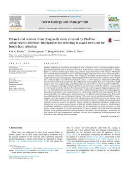 Ethanol and acetone from Douglas-fir roots stressed by