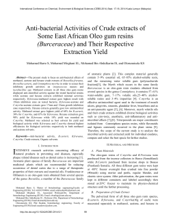 Anti-bacterial Activities of Crude extracts of Some East African Oleo