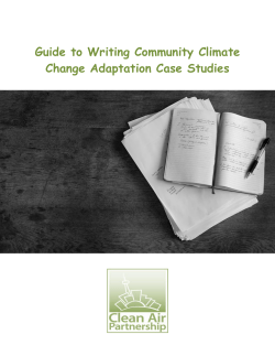 Guide to Writing Community Climate Change Adaptation