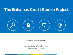 The Bahamas Credit Bureau Project
