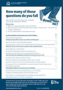 Falls risk checklist