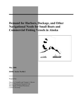 Demand for Harbors, Dockage, and Other Navigational Needs for