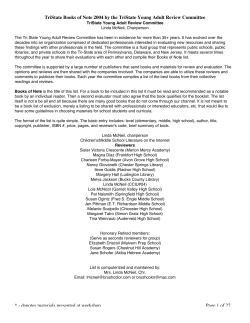 Books of Note 2004 - TriState Review Committee
