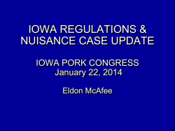 Environmental Workshop - Iowa Pork Producers Association