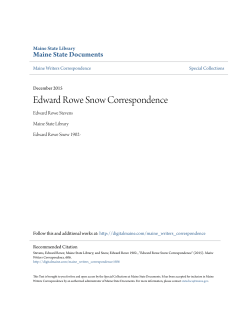 Edward Rowe Snow Correspondence