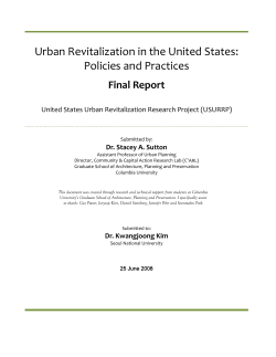 Urban Revitalization in the United States