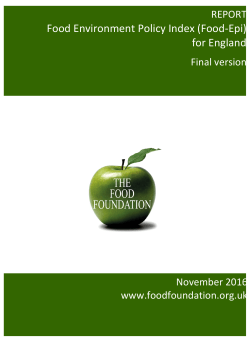 Food Environment Policy Index (Food-Epi) for