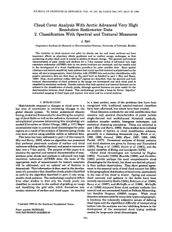 Cloud cover analysis with Arctic Advanced Very High Resolution