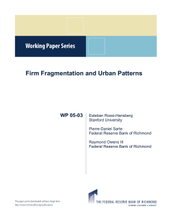 Federal Reserve Bank of Richmond Working Paper 05-03