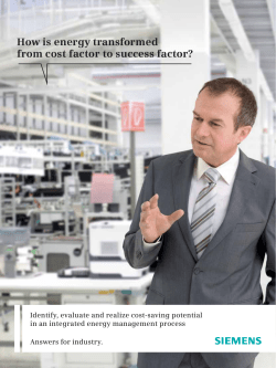 How is energy transformed from cost factor to success factor?
