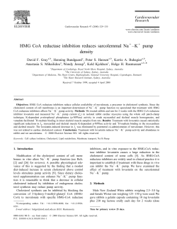 HMG CoA reductase inhibition reduces sarcolemmal Na &ndash;K pump