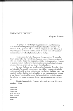 Pavement`s Twilight