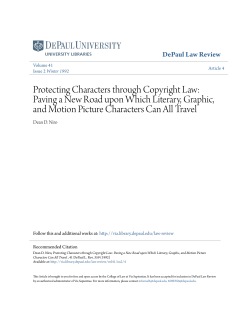 Protecting Characters through Copyright Law