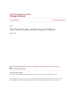 The Death Penalty and the Insanity Defense