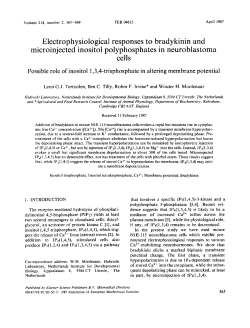 Electrophysiological responses to bradykinin and microinjected