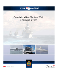 Canada in a New Maritime World LEADMARK 2050