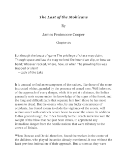 The Last of the Mohicans By James Fenimoore Cooper