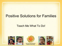 Teach me What to Do PP - Children`s Academy of Northlake