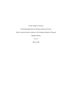On the Fringes of Society: The Relationship between Mormon