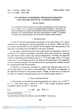 On optimal symmetric orthogonalisation and square roots of a