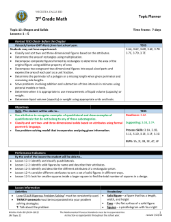 3rd Grade Math - Wichita Falls ISD