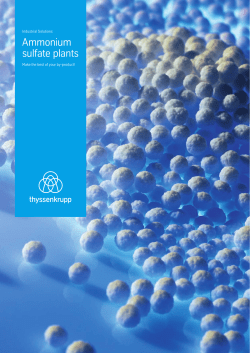 Ammonium sulfate plants - thyssenkrupp Industrial Solutions