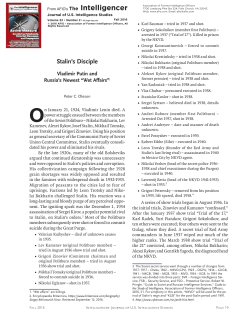 Stalin`s Disciple: Vladimir Putin and Russia`s Newest