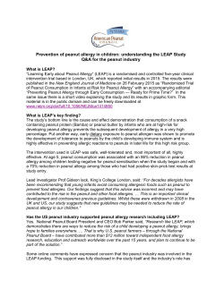 leap study - American Peanut Council