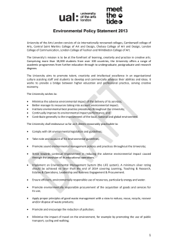 Environmental Policy Statement 2013