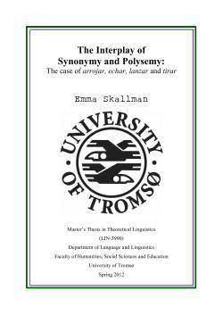 The Interplay of Synonymy and Polysemy